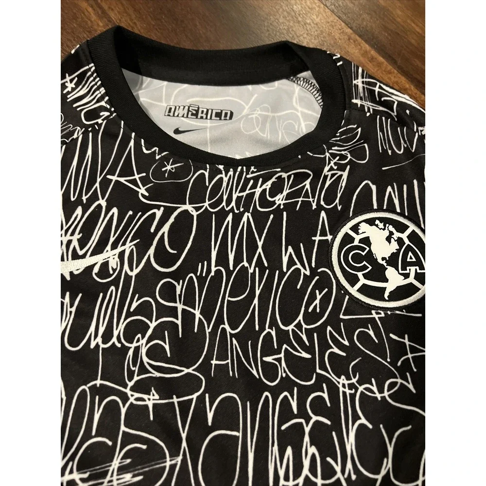 New Nike Womens‎ Club America Soccer Jersey Size XS Black White